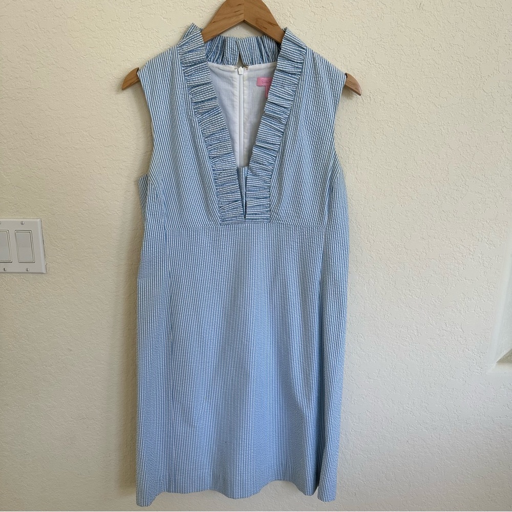 Lilly Pulitzer Tisbury Seersucker Shift Dress Sz 10